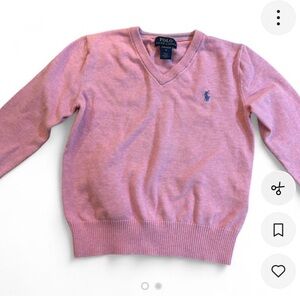 Polo by Ralph Lauren Pink V-Neck Sweater